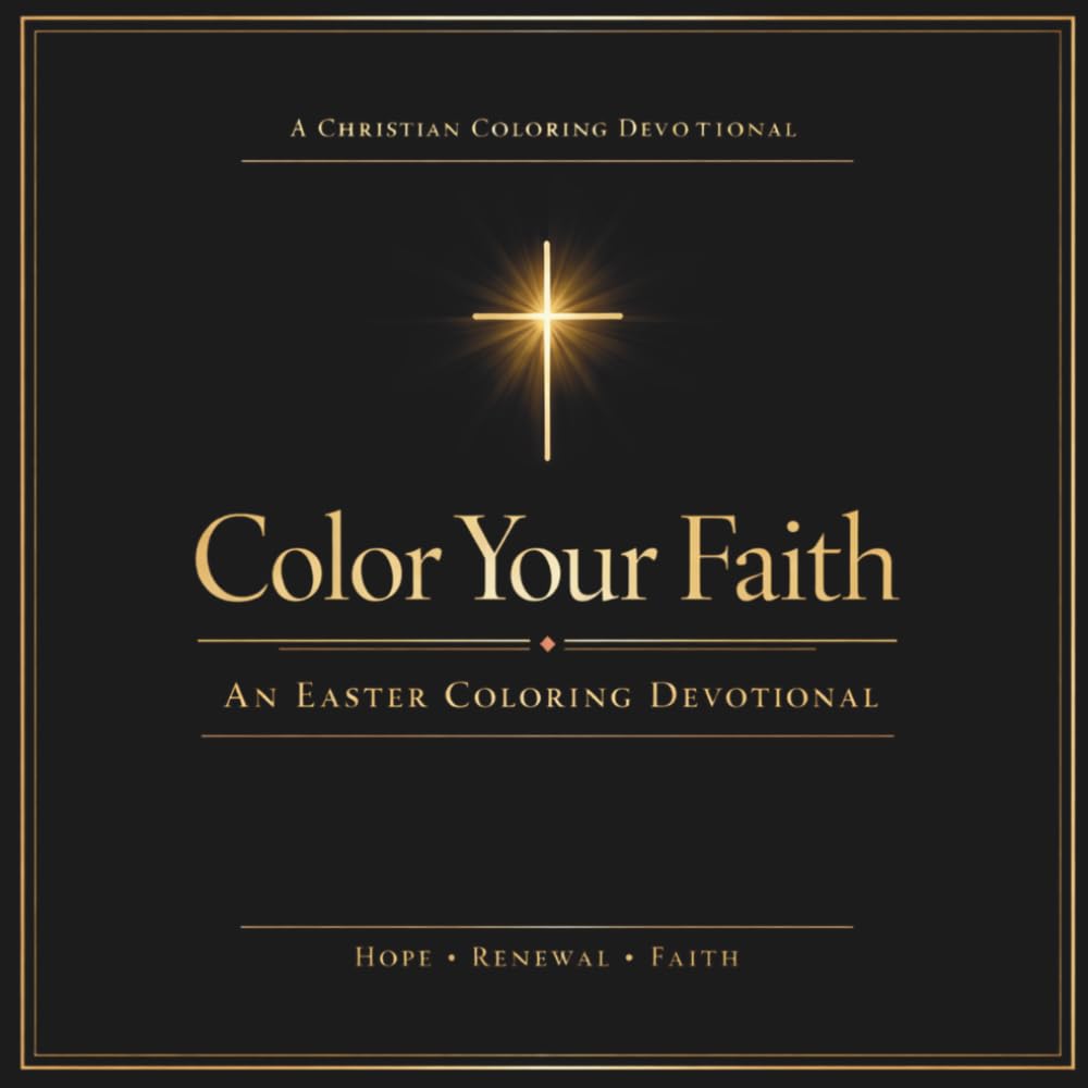 Color Your Faith: Easter: An Easter Coloring Devotional for Adults | 40 Bible Verse Coloring Pages for Reflection, Prayer, and Christian Stress Relief