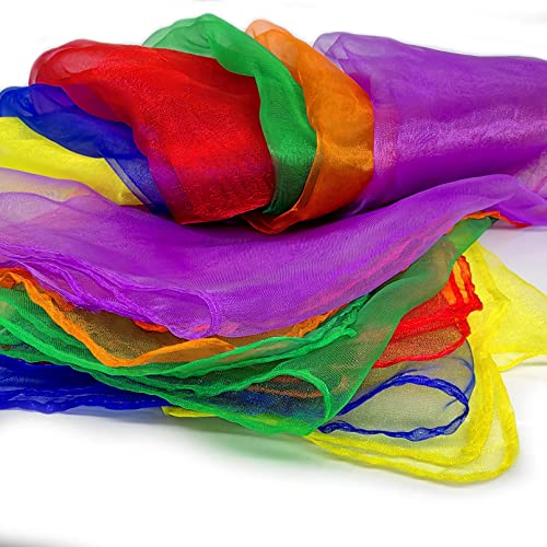 image for AIVIAI Juggling Scarves for Kids Play 24 Pcs Dance Music Scarfs Colorf