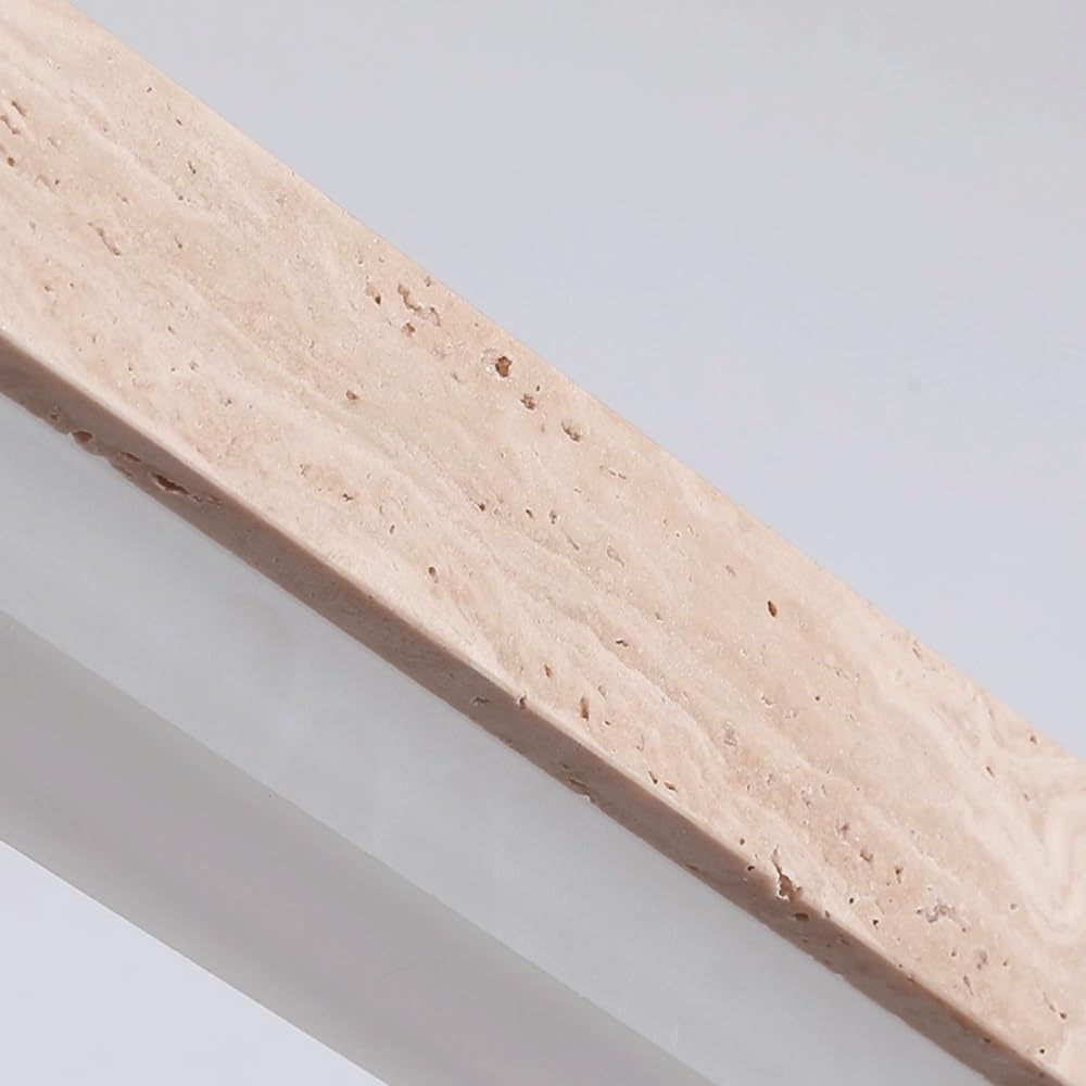 Lámpara Colgante Isla Cocina Iluminación, Luces Colgantes Lineales LED de Travertino Regulables para Comedor Oficina(Stepless)