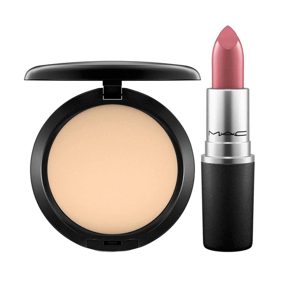 MAC Studio Fix Powder Plus Foundation NC20 0.52 Oz & Cremesheen Lipstick Creme In Your Coffee 0.1 Oz