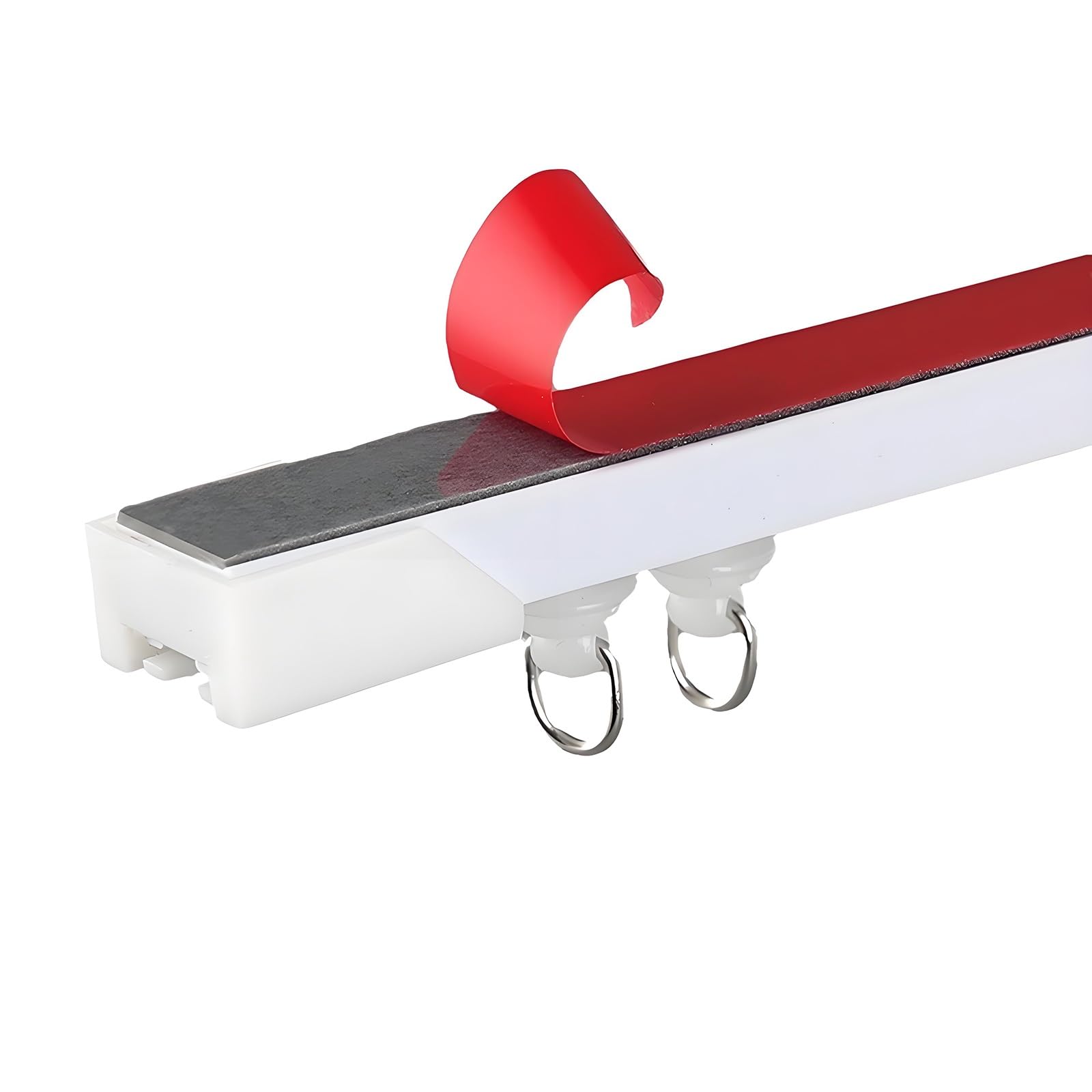 Vorhangschiene Ohne Bohren 3.0m Selbstklebende Vorhangschiene 4.0m Decken Gardinenschiene for Fenster Türen Badezimmer Schränke Betten Bücherregale(400cm)