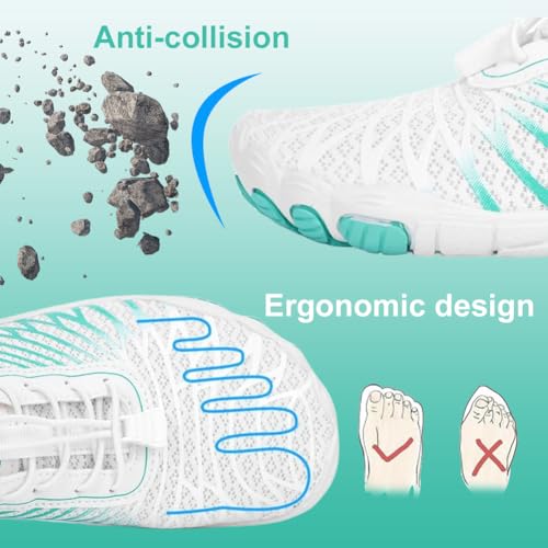 Image of ELETON Barefoot Shoes Women Men Footwear, Wide Toe Box Hiking Zero Drop Non-Slip Quick-Dry River Boat Pool Beach Water Shoes, Lightweight Swimming Running Walking Sneakers Unisex