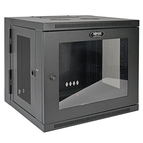 Tripp Lite 10U Wall Mount Rack Enclosure Server Cabinet with Acrylic Glass Window, Hinged, 20.5