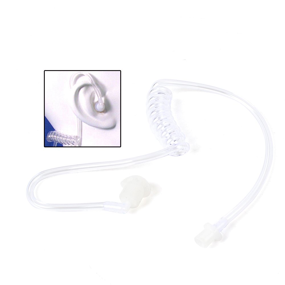 Tube d'air Acoustique Secret de Remplacement Compatible avec Les Oreillettes de sécurité pour Talkie-walkie du FBI Motorola Kenwood Baofeng (10 pièces, Transparent)