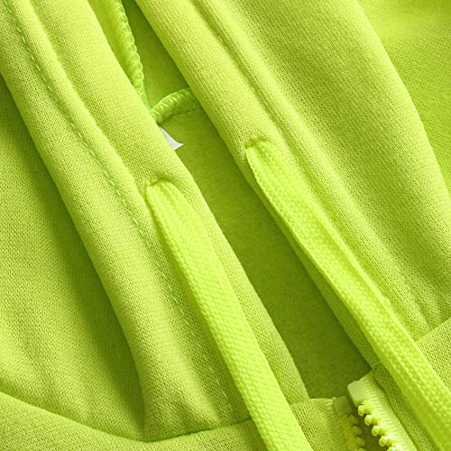 Fanteecy Mens High Visibility Hi Vis Safety Hooded Sweatshirt Top, Road Work Reflective Safety Pullover Workwear (7XL, Green Jacket)