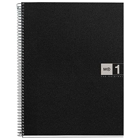Miquelrius Single Subject Spiral Notebook, Graph/Quad Pages, Grey, 80 Sheets (8.5" x 11") Cover
