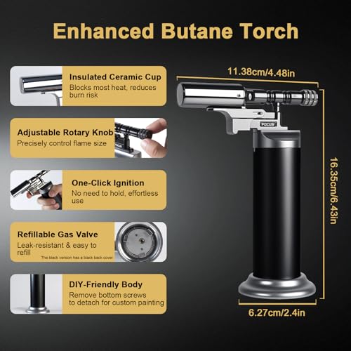 Briquet torche rechargeable pour réussir la caramélisation de la crème brûlée - 6