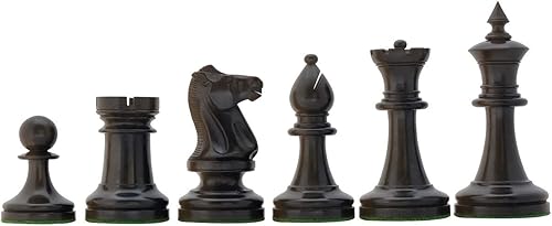 Miniatura 6 de CHESSBAZAAR Reproducido 1904 Cambridge Springs International Congress Tournament Piezas de ajedrez en boj envejecido - 4" King