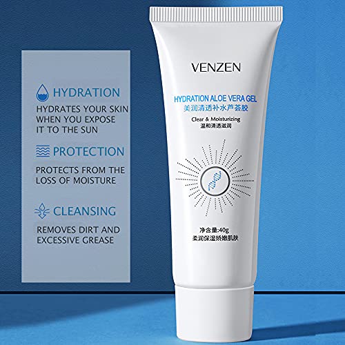 Venzen 2Pcs Clear Tender Skin Beauty Moisturizing Sunscreen Set Spf35 Face Body Aloe Vera Anti-Freckle Isolation Uv Protection Summer Skin Care 30Ml+40G #TOP3