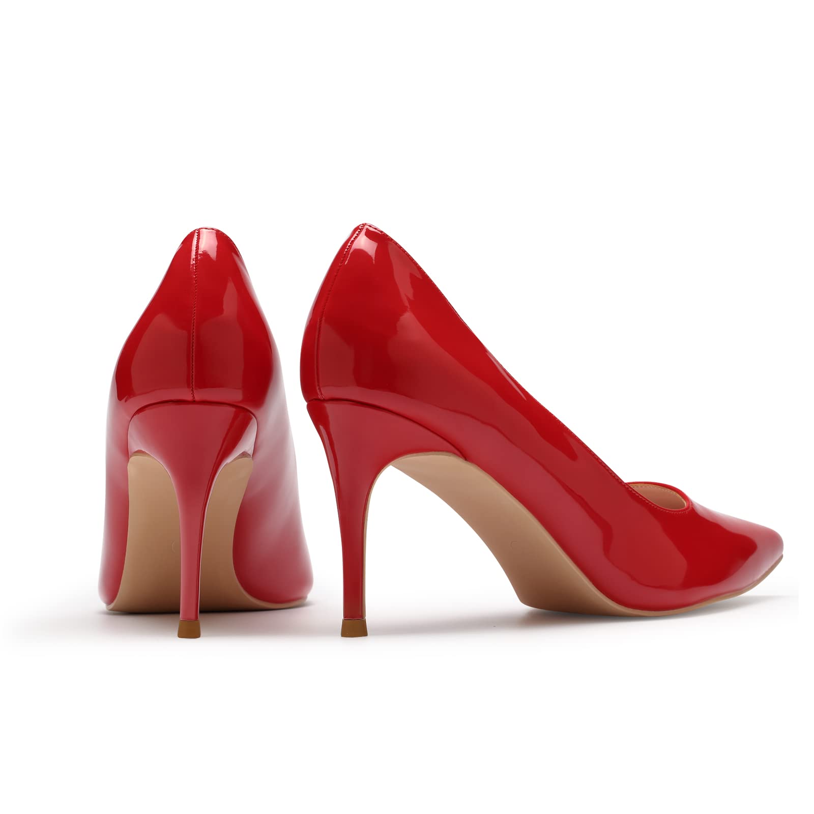 GENSHUO Donna Tacco Alto, Scarpe Tacco a Spillo 8 cm Décolleté con Tacco per Le Donne Scarpe da Sera a Punta Abito da Sera Pompe Prom Stiletto High Heels