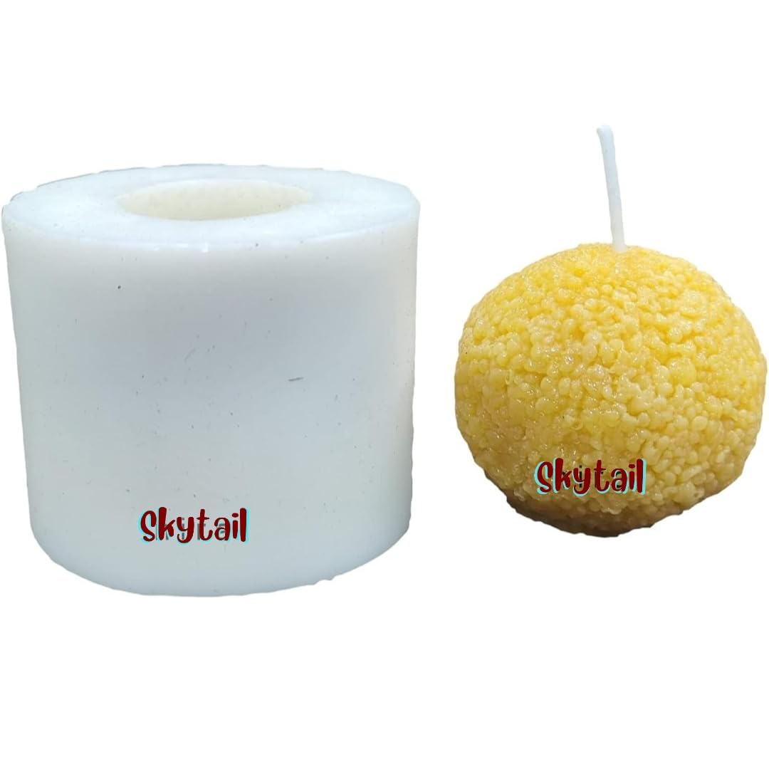 Skytail Motichoor Ladoo Candle Mould - Diwali Diya Candle for Home Decor - Chocolate, Candy, Jelly, Resin & Pudding Cake Decorating Mould (approx-200gram)-image-14