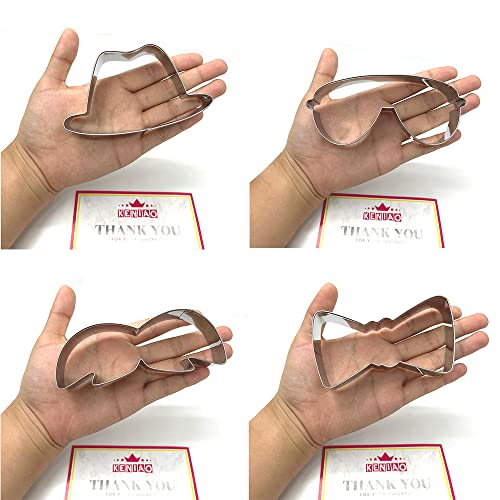 Keniao Cool Dad Cookie Cutter Set Father's Day, 4 Pcs, Stainless Steel #TOP3