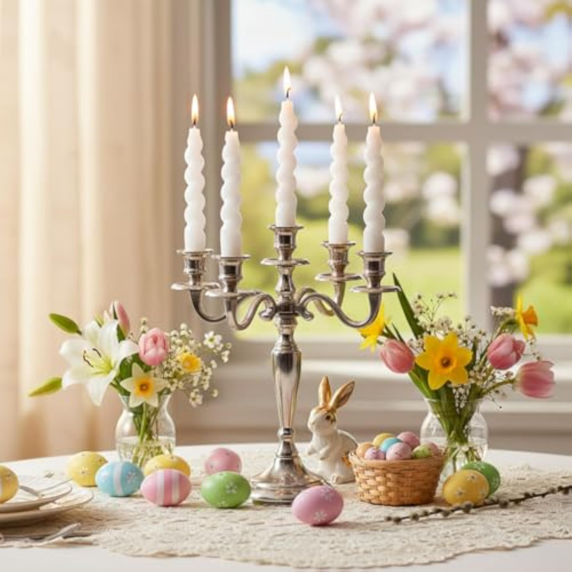 Spiral Taper Candles Twisted Candlesticks - 2pcs