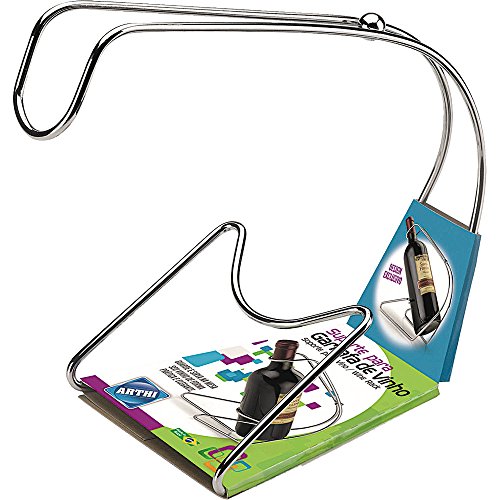 ADEGA SUPORTE PARA GARRAFA DE VINHO CROMADO ART COOK