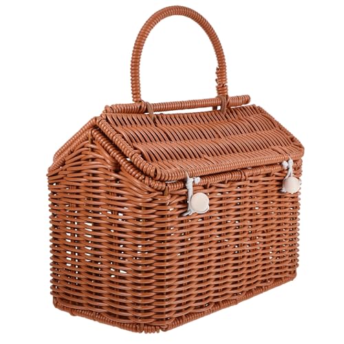 Panier de mariage en rotin imitation pour une table d'anniversaire bohem