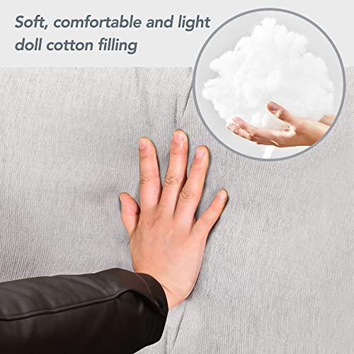 Aocoroe Small Modern 3 Seat L Shaped Sectional Couches With Reversible Chaise Lounge And 2 Pillow, Cusioned Back And Seat Sofa For Small Living Room, Apartment #TOP5