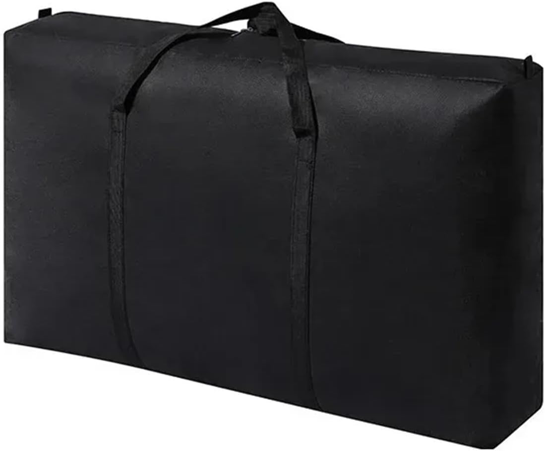 Heavy Duty Moving Bags Big Capacity Storage Bag Portable Waterproof Quilt Clothes Closet Under-Bed Packing Organizer(Black,180L 100x60x30cm)