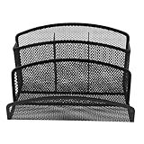 WEKAMOS Metal Mesh Schreibtisch Organizer mit Fächern und Stiftehaltern Multifunktionaler Desktop File Sorter und Briefhalter für Büro und Zuhause Praktischer Aufbewahrungsbox für
