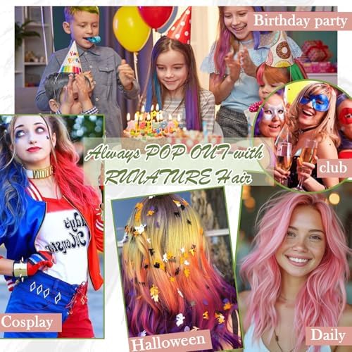 RUNATURE Pink Tape in Hair Extensions Real Human Hair 14 Inch 20g 10pcs — view 7
