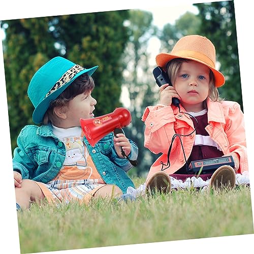 Yardwe Megafone Criança Cosplay Alto-Falante Brinquedo Vermelho