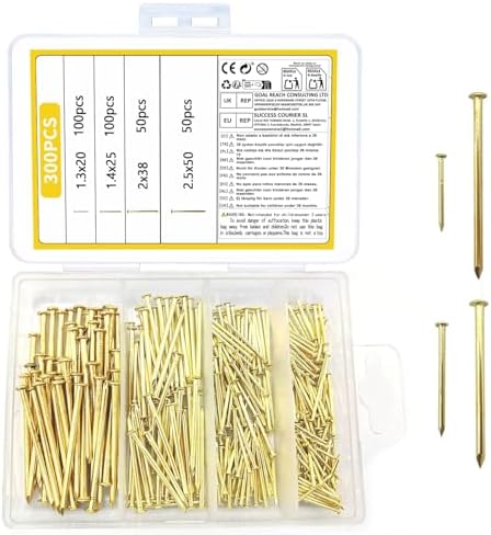 Lot De 100 Clous En Cuivre Pour Cadre Photo, Suspension Murale - 25 Mm, Laiton/acier