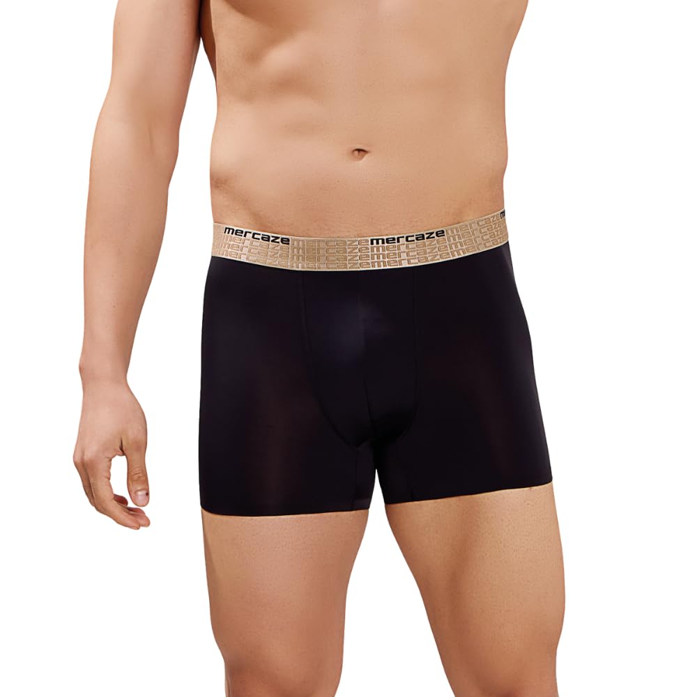 mercaze Men's Underwear Trunk - High- Stretch Performance Comfort-Micro Fibre Nylon Innerwear for Men, M112 Ultra Soft, Comfort Fit, 4 Way Flex, Quick Dry, Breathable Fabric - Black, Large-picture-16