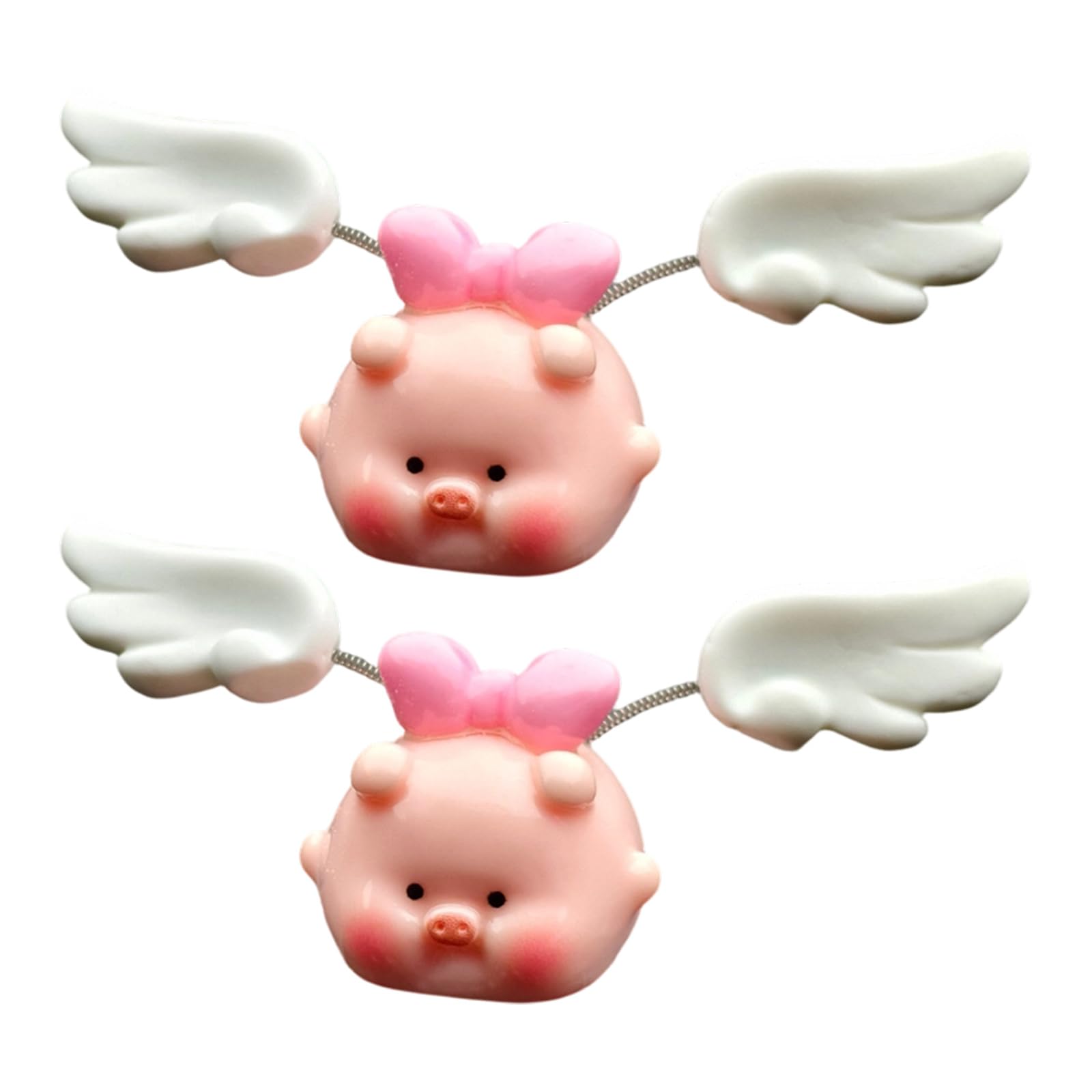 Mllepjdh Swing Pigs Statue Miniature Wobbling Shaking Animal Figurine for Vehicle Interior Decors and Offices Desk Accessories Resin Animal Desk Toy