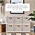 Ornavo Home 11 x 11 Storage Cube Bins, Foldable Collapsible Fabric Storage Bins Box Linen Shelf Basket Cube Organizer for Closet with Leather Handles, 6 Pack, Beige