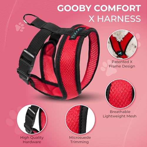 Image of Gooby Comfort X Head-in Dog Harness, Choke-Free, Red, Medium