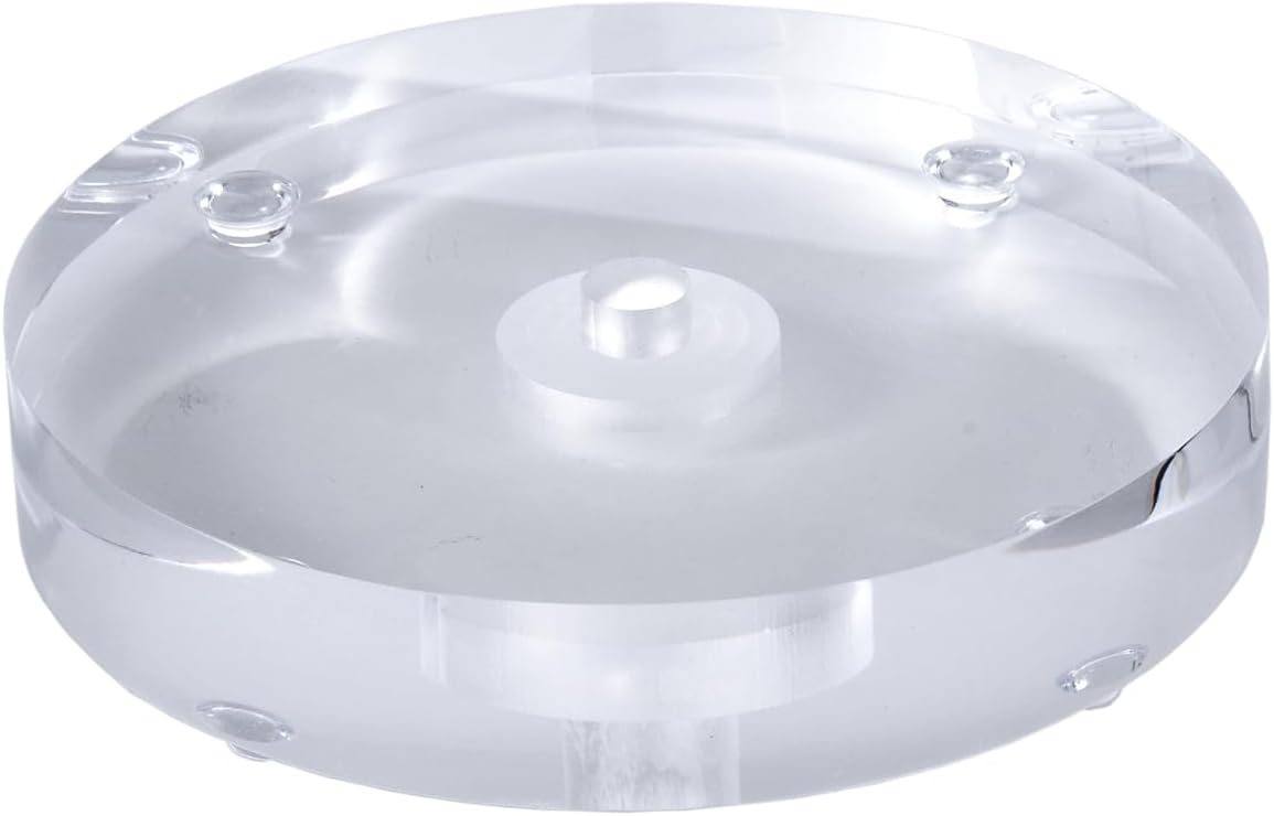 B&P Lamp® 8 Inch Diameter Round Acrylic Footed Lamp Base