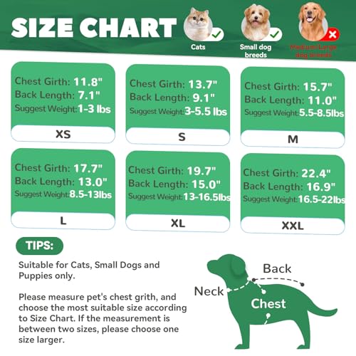 Image of Small Fleece Dog Sweater with Leash Ring Soft Warm Fall Winter Dog Clothes Cute Cat Apparel Puppy Sweaters Classic Pullover Doggy Sweatshirts Chihuahua Costumes Cat Outfits(Green,XL)
