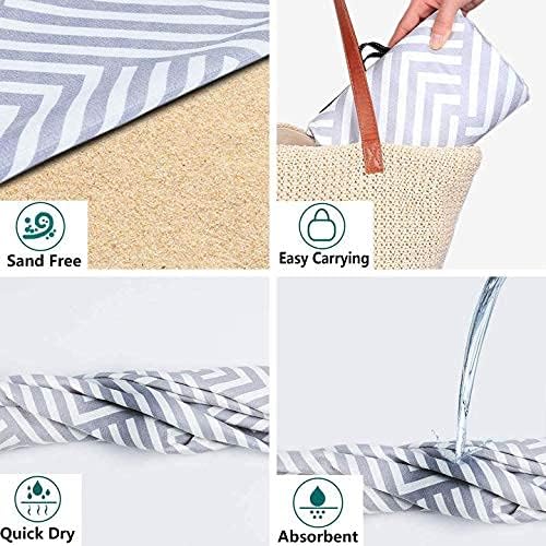 Oversized Microfiber Pool Beach Towel Blanket-72"x72" Xl Extra Large Quick Dry Fast Drying Sand Free Clearance Camping Travel Swim Yoga Mat for Body, Personalized Women Men Adults Gift Blue Stripe