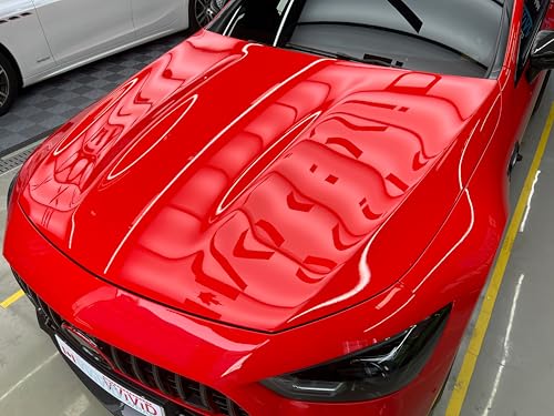 Image of ColorFusion PPF by VViViD, Gloss Ultra Red Dry Apply PPF Vinyl Car Wrap Roll 60ft x 5ft