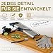 Verstellbarer Gemüsehobel aus Edelstahl – Mandoline Küchenhobel für Kartoffeln, Tomaten, Karotten, Obst, Gemüse & Zwiebeln – Inklusive 1 Paar Schnittschutzhandschuhe