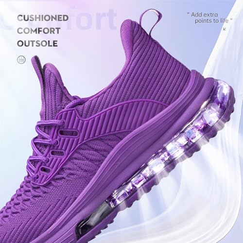 Image of Womens Slip On Walking Shoes Air Running Casual Fashion Tennis Sneakers Comfortable Non Slip Work Athletic Trainers