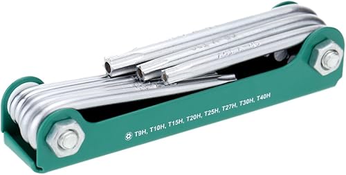 ProsKit HW-221L - Juego de llaves de estrella plegables T9H T10H T15H T20H T25H T27H T30H T40H