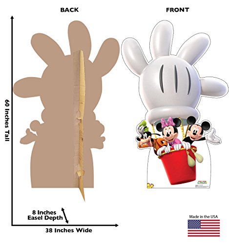 Image of Cardboard People Mickey Balloon Ride Life Size Cardboard Cutout Standup - Disney's Mickey Mouse Clubhouse