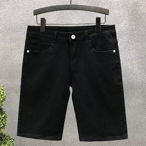 Short en denim extensible slim denim bleu décontracté mode été homme - 2