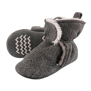 Hudson Baby Unisex Baby Cozy Fleece and Faux Sherpa Booties