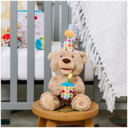 Gund Happy Birthday Teddy Bear Bear Animated Plush Toy, Glow-In-The-Dark Singing Stuffed Animal, Brown, 10” #TOP5