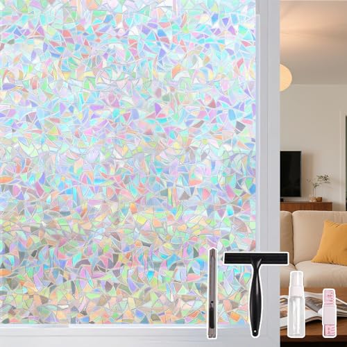 Conkov Film Intimité pour Fenêtre Anti Regard, Transparent, 44,5 x 200 cm