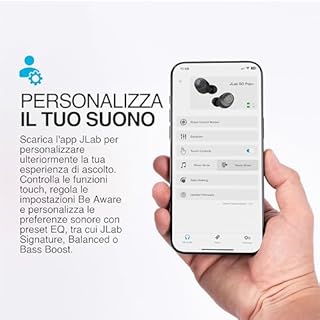 JLab Go Air Pop+ Cuffie Bluetooth In Ear Piccole, Auricolari Senza Fili, 35H+ di Autonomia, IP55 True Wireless Earbuds con Microfono, Applicazione, Dual Connect, Custodia Ricarica, Nero Mezzanotte