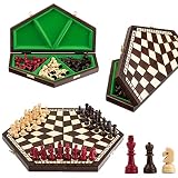 ajedrez para 3 jugadores online Tamaño King: 5,5 cm / 2,3 pulgadas, tamaño del tablero de ajedrez: 35 x 35 x 2 cm / 13,7 x 13,7 x 0,8 pulgadas