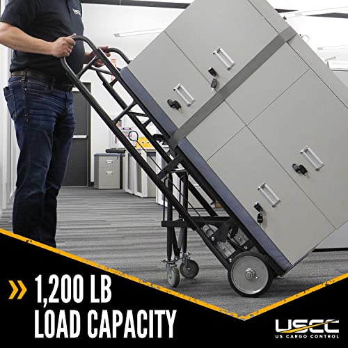 Us Cargo Control Steel Appliance Truck, Heavy Duty 1,000-1,200 Pound Capacity, Appliance Hand Dolly W/Single Auto Recoil System, Heavy Duty Hand Truck, Appliance Dolly, Kickback Wheels, Pallet Of 12 #TOP1