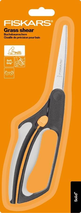 Fiskars Grass Shear product packaging.