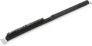 Everdure 2-in-1 Pizza Oven Brush and Scraper Tool - for Hard to Reach Areas and Keeping Your Oven Fresh and Clean - Nylon Bristles, Stainless Steel Spatula, Long Handle - Outdoor Pizza Oven Essential