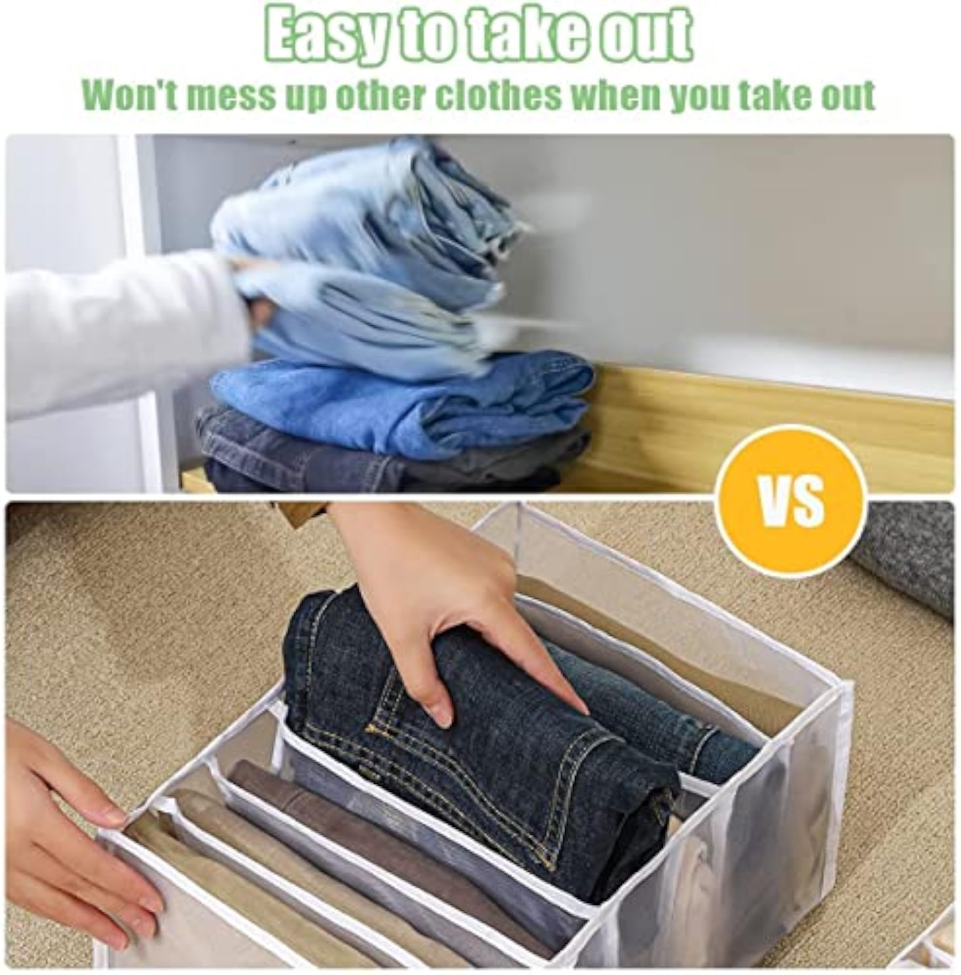 7 Grids Clothes Storage Organizer Box
