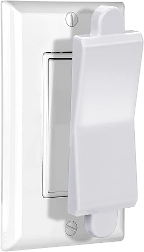 Child Proof Switch Cover and Guard - Light Switch Blocker and Lock (White, 1 Piece)