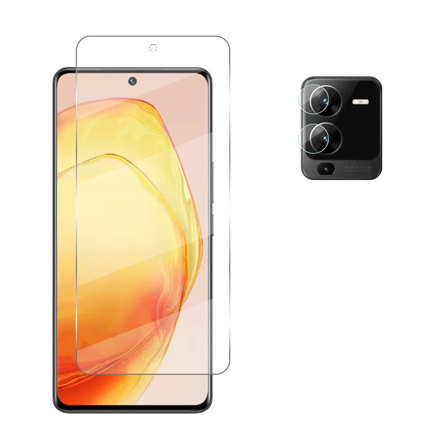 KTCOO [1 Pack Front Screen Protector for Vivo V25 Pro 5G with [1 Pack] Camera Lens Protector,Unbreakable Glass Guard Film,9H Hardness - HD - Anti-Scratch - No Bubbles - Easy Installation (B0BDZZY996) Amazon Price History, Amazon Price Tracker