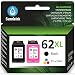 Produktbild Sunnieink 62XL Wiederaufbereitet für HP 62 XL Tintenpatrone Schwarz Farbe Verwendung mit Envy 5540 7640 5640 5546 5660 5644 5544 5541 5646 5545 5543 5542 5547 OfficeJet 250 200 5740 5742 5741(2Pack)
